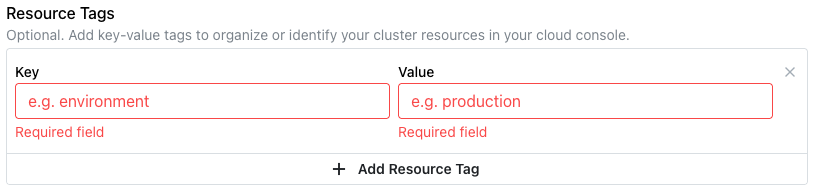 Adding a resource tag